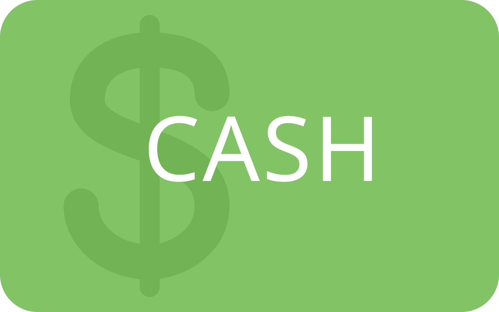 Cash accepted